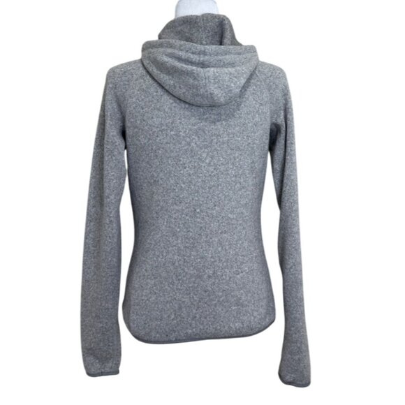 North Face Hoodie Sweater 1/4 Button Gray Pullover Crescent Sunrise Women Size M - Picture 3 of 7